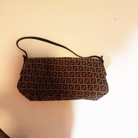 Vintage FENDI Monogram Baguette - Y2K Shoulder Bag - Picture 7 of 16